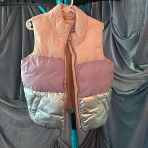 Gymboree Peach and Lavender Puffer Vest